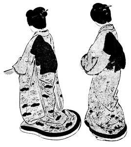 お側女中　上臈 ・中臈の平服